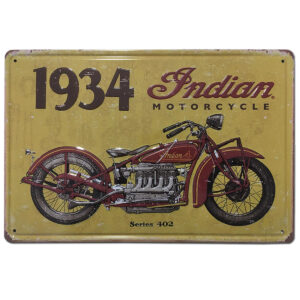 Cartel de Metal decoración retro / Moto Indian